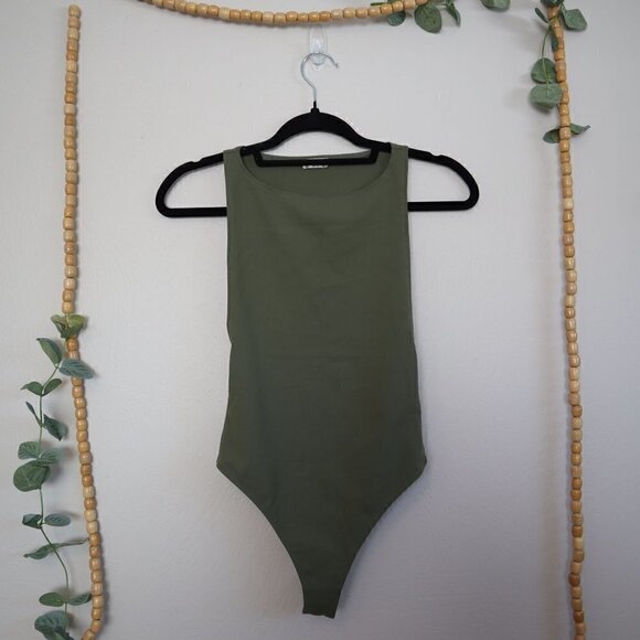 Intimately Free People Deep Side Cut Green Bodysuit Size XS - Picture 1 of 7